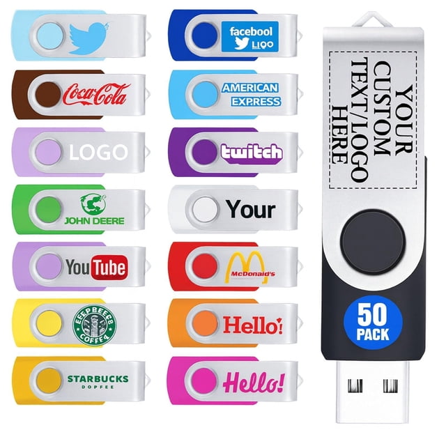 Unidad flash USB TATMOHIK 128 MB x50 personalizada con logotipo a granel