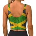 thumbnail image 4 of Women Sexy Sports Vest Jamaica Print Female Streetwear Sport Lingerie Tee Crop Top, 4 of 7