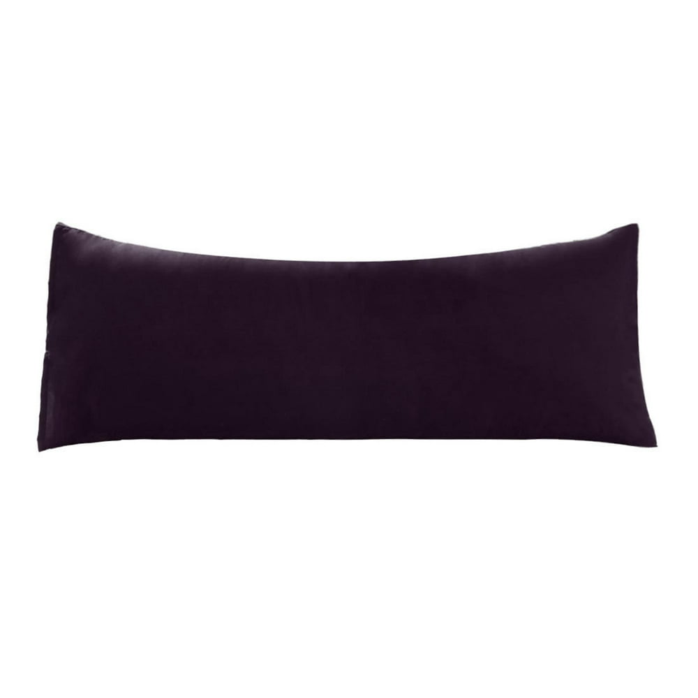 Unique Bargains Body Pillowcase Microfiber Long Bolster Pillow Case Covers Eggplant 20"x54