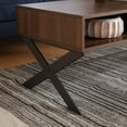 thumbnail image 5 of Desert Fields Roanoke Modern X-Leg Coffee Table, Dark Walnut, 5 of 12