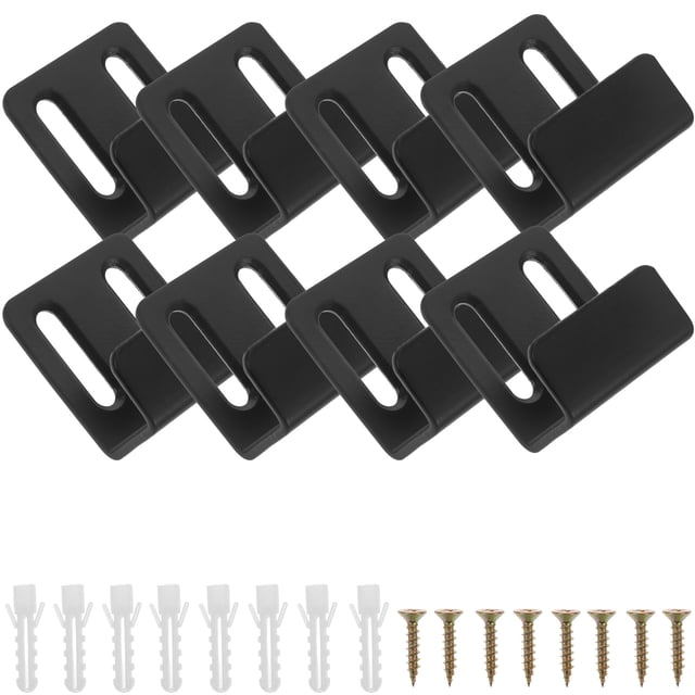 UPOUART Black Utility Wall Brackets for Ceramic Tile Pendant Heavy Duty Hanger 8 Pieces Set