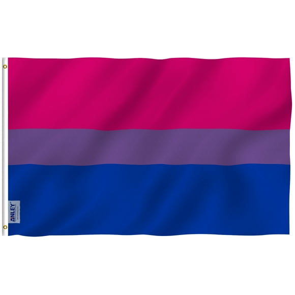 ANLEY [Fly Breeze] 3x5 Foot Bi Pride Flag - Vivid Color and UV Fade Resistant - Canvas Header and Double Stitched - Bisexual Flags Polyester with Brass Grommets 3 X 5 Ft