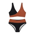 thumbnail image 4 of Women's Printed Bikini Sets Two Piece Swimsuit V Neck High Waisted Push Up Tummy Control Bathing Suit, 4 of 4