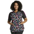 thumbnail image 3 of Cherokee Infinity Scrubs Top For Women V-Neck Print CK645, M, Geo Nouveau, 3 of 5