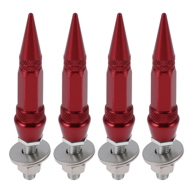 Tornillos de matrícula universales para motocicleta M6 de Unique Bargains, 82 mm, kit de tornos de matrícula antirrobo de aleación de aluminio rojo, 4 piezas