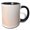 Black/White, variant on 3drose, Halftone Circle Pattern Background - Abstract Vector Graphic, 11oz Two-tone Black Mug
