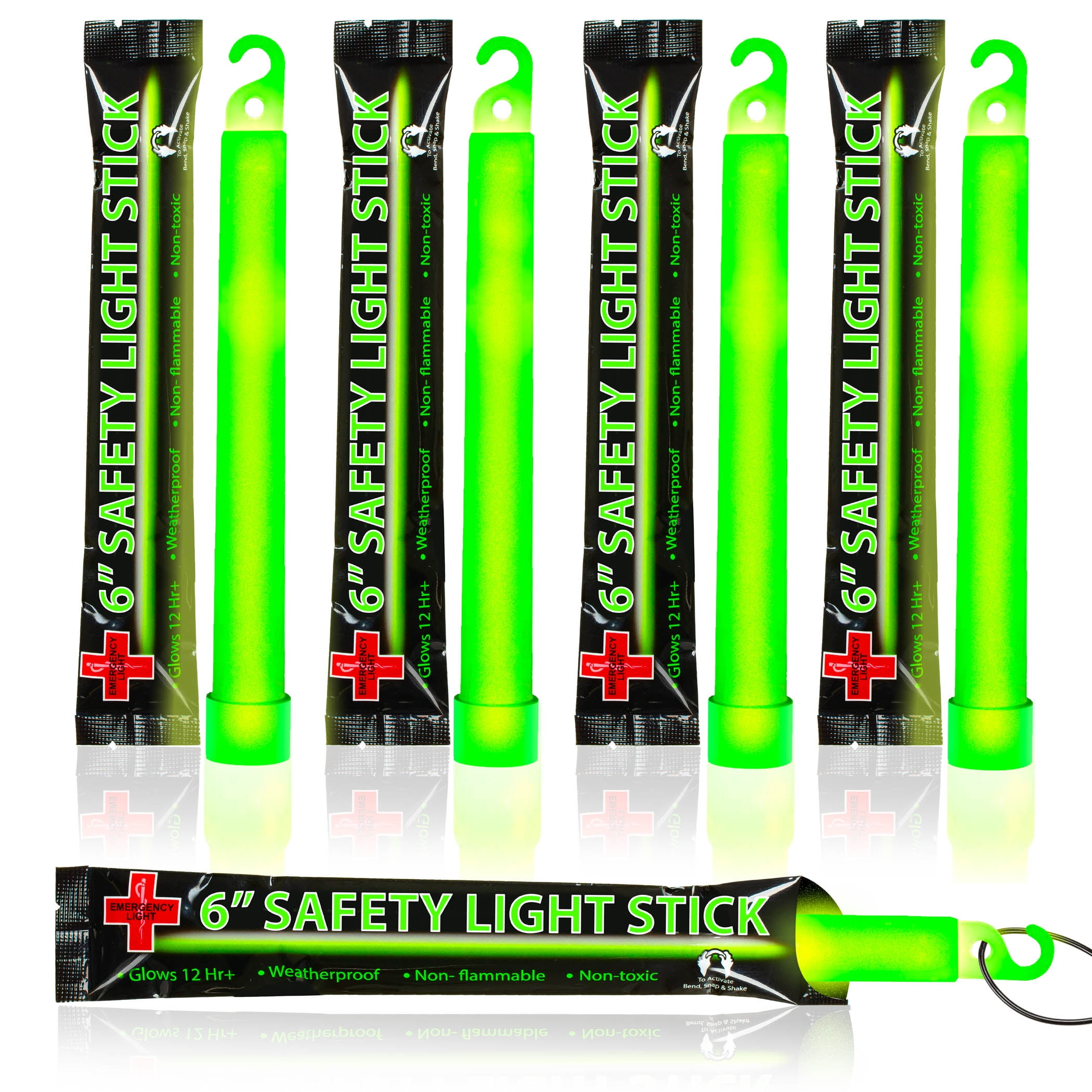 25 Pack Individual Camping Emergency Survival Glow Sticks Pack Bright
