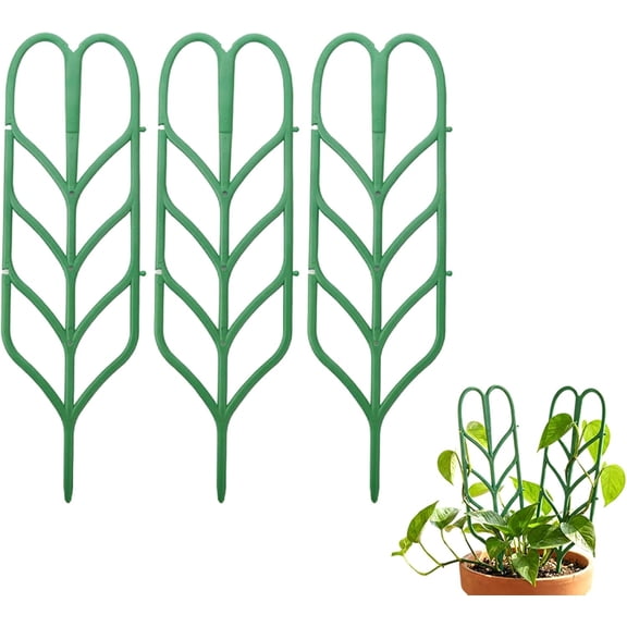 Plant Trellis Adjustable Potted Plant Support for Climbing Plants, Indoor Outdoor Plastic Garden Trellis for Pothos, Ivy, Hoya, Monstera & Flower Vines(Q)