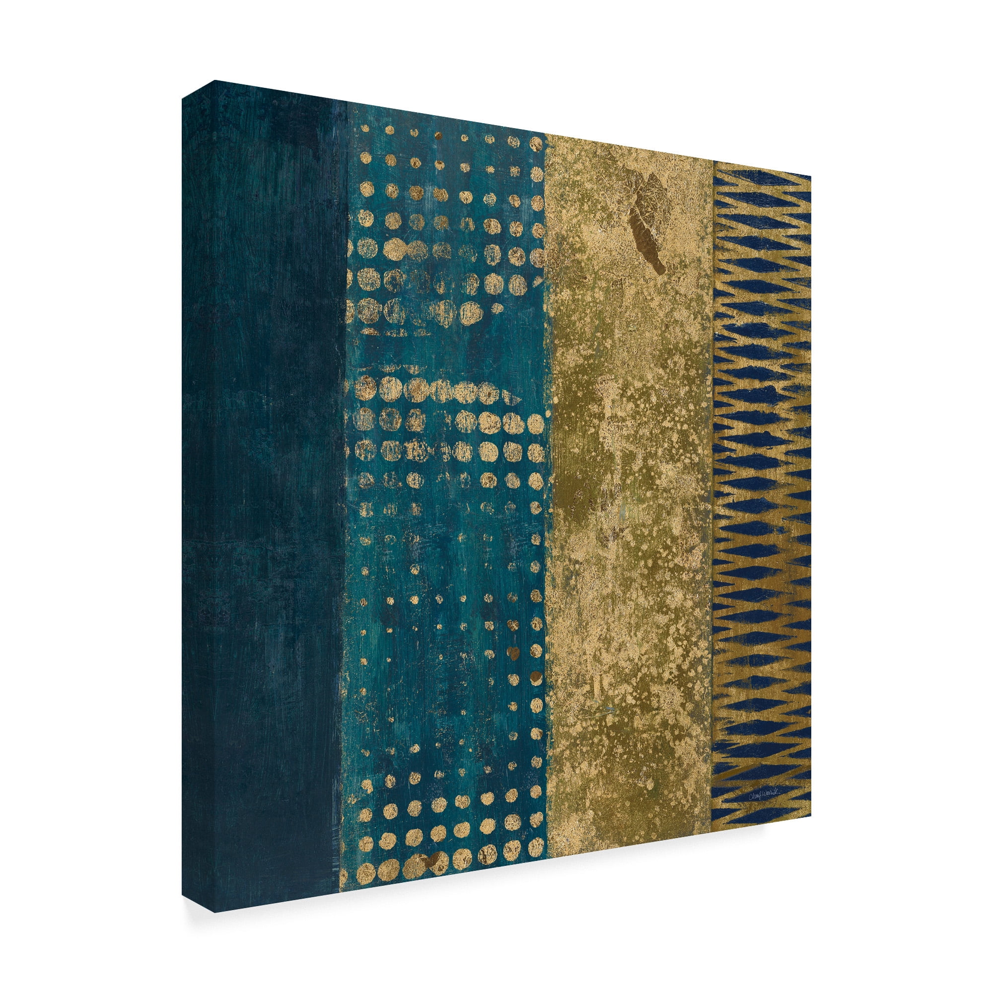 Trademark Fine Art 'Juxtapose III Metallic' Canvas Art by Cheryl Warrick