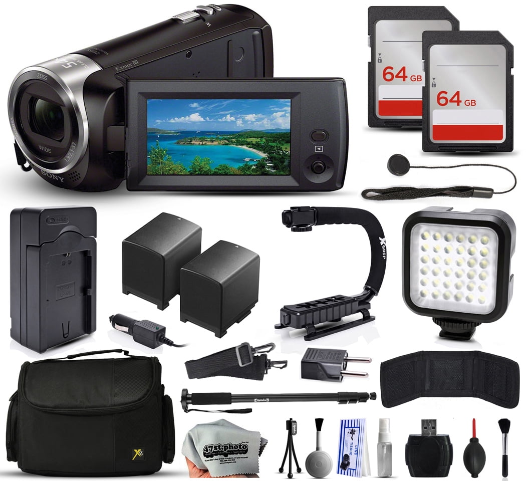 Sony HDR-CX240 Full HD Handycam Camcorder Video Camera + 128GB Memory +  Charger with Car/