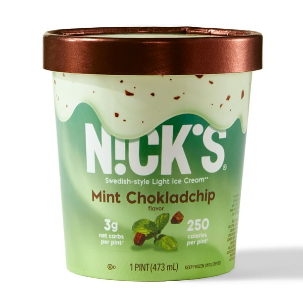 N!ck's Light Ice Cream Mint Chokladchip, 1 Pint