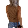 thumbnail image 2 of Womens V Neck Sleeveless Henley Shirts Knit Button Up Casual Vest, 2 of 2