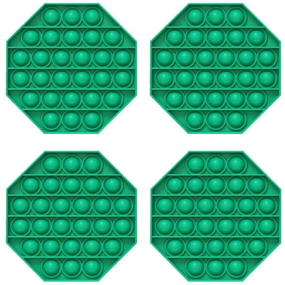 Marigold Relax and Forget About Stress with BPA Free Silicone Made Sensory Squeezing Fidget Blocks (4xGreen)