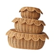thumbnail image 4 of Cestas de almacenamiento con tapa,Juego de cestas tejidas a mano Cestas tejidas ,Cestas para guardar pan Contenedores de almacenamiento con tapa,Cajas de exhibición decorativas con, 4 of 8
