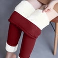 thumbnail image 2 of ZyeKqe Leggings for Women High Waist Fleece Lined Warm Thermal Base Layer Belly Control Stretch Workout Tights, 2 of 10