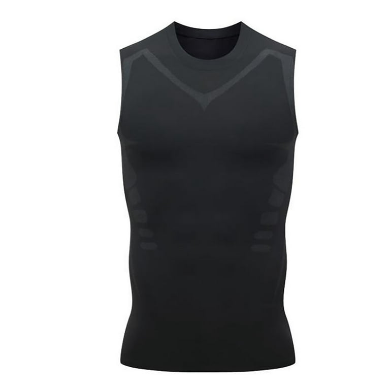 Kehuo 2023 New Ionic Shaping Vest Compression Tank Top Men Compression Vest  Slimming Shirts for Men