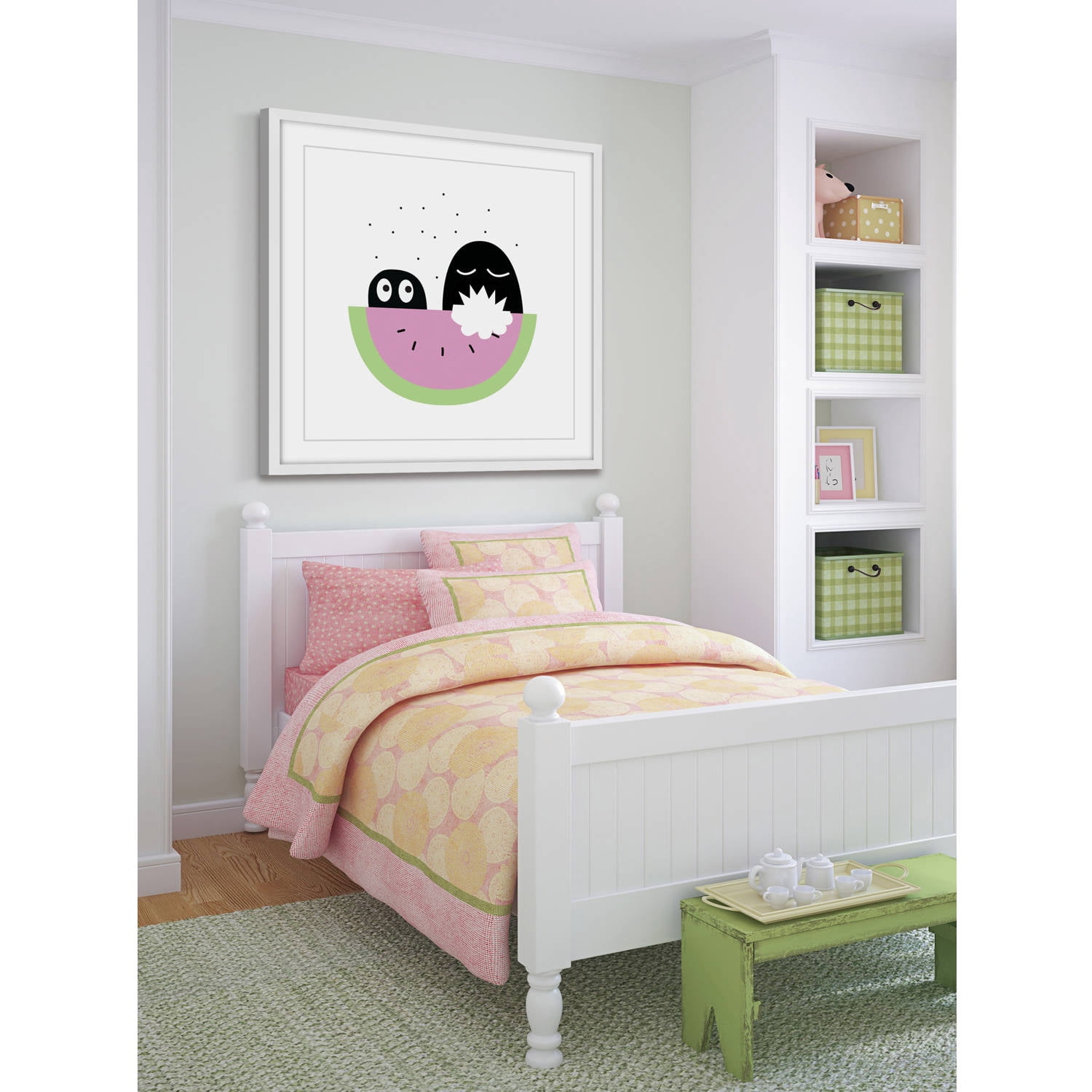 Marmont Hill "Watermelon Bite" by Katarina Snygg Framed Painting Print
