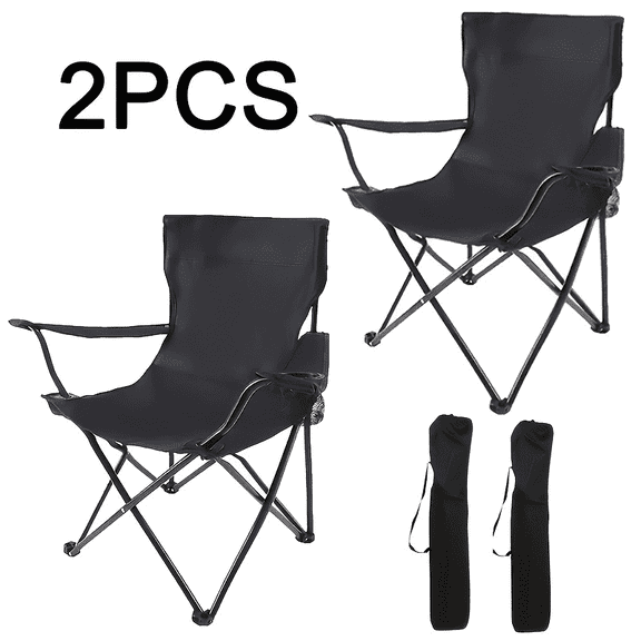 MF MENTAFLOW 2pcs Outdoor Foldable Camping Chair With Storage Bags, Suitable For Courtyard BBQ Party, Camping & Outside Events Supplies, Garden Chairs, Summer Go-out Essentials, Summer Vacation Suppl