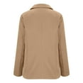 thumbnail image 5 of Dazajoo Blazers for Women Business Casual Plus Size Open Front Long Sleeve Blazer Jackets Lapel Collar Work Office Cardigans Daily Deals,Khaki,M, 5 of 7