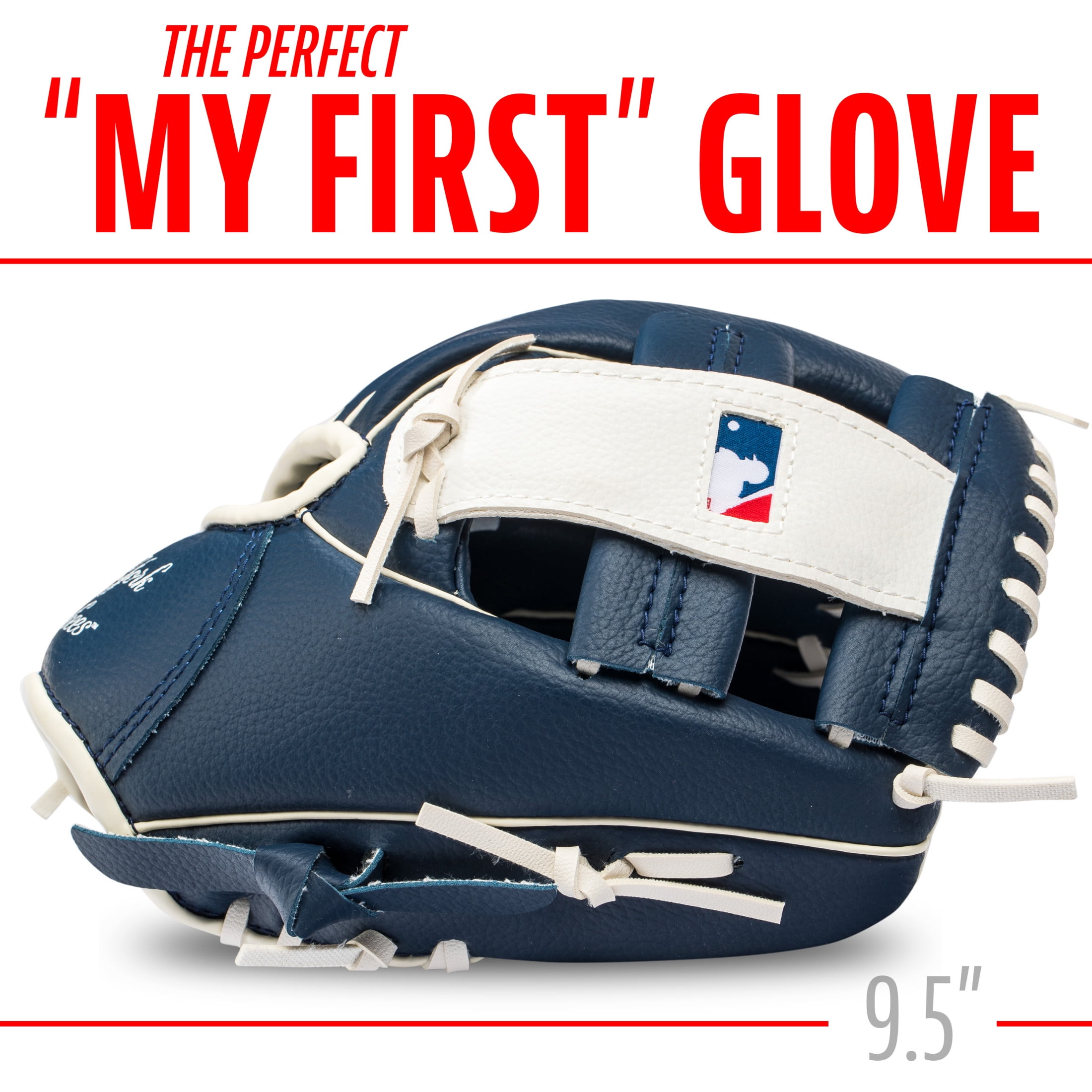 Franklin Sports MLB New York Yankees Youth Teeball Glove + Ball Set, 9.5 in