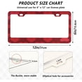 thumbnail image 3 of GZHJMY Valentine's Day Heart License Plate Frames, License Plate Covers, 2 Packs Universal Aluminum Tag Frame with 2 Holes & Screw Caps for Front and Rear Car Tags, Round Hole Decorative, 3 of 7