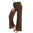 thumbnail image 2 of Kilaqueen Womens Dress Pants Business Casual Pull On Wide Leg Office Work Slacks High Waisted Front Seam Stretchy Dressy Trousers, 2 of 9