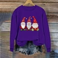 thumbnail image 6 of Christmas Womens Tops Gnome Print Shirt Costume Casual Round Neck Sweatshirt Pullover Xmas Long Sleeve Shirts Holiday Tops for Women, 6 of 6