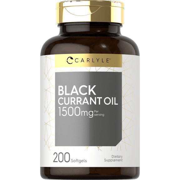 Black Currant Oil Softgels | 1500mg | 200 Count | by Carlyle