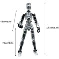 thumbnail image 5 of T13 Action Figure, Titan 13 Action Figure with 4 types of weapons and 3 types of hands, T13 3D Printed Multi-Joint Action Figure[HK] Transparent Transparent, 5 of 5