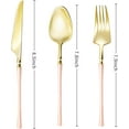 thumbnail image 2 of 90pcs Gold Plastic Silverware, High End Disposable Cutlery with Pink Handle Include 30 Forks, 30 Spoons, 30 Knives, Elegant Disposable Silverware for Wedding, Party, Gathering and Daily Use, 2 of 4