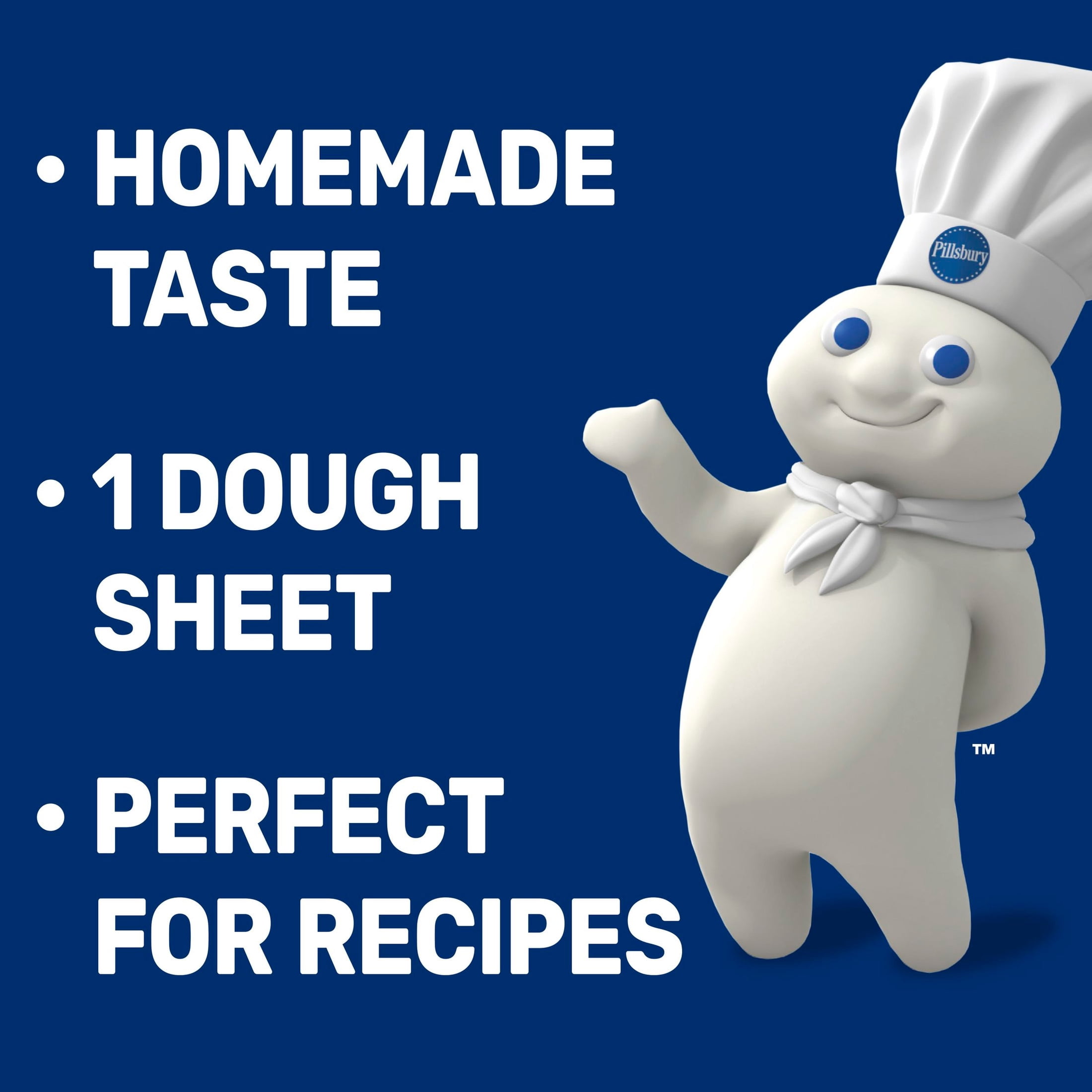 Pillsbury Dough Sheet, Original Crescent, Refrigerated Canned Pastry Dough, 1 Sheet, 8 oz