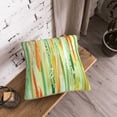 thumbnail image 7 of YFYANG Square Velvet Decorative Throw Pillow, 16"x16" Green Abstract Watercolor Texture Pattern Sofa Bed Cushion Pillows, 7 of 7