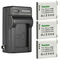Kastar 3-Pack Battery and AC Wall Charger Replacement for Olympus Li-50B, Tough TG-870, VG-170 VG-190, VH-410, VH-5, VH-510, VH-515, VH-520, VR-340, VR-350, VR-360, VR-370, XZ-1, XZ-10 Cameras