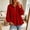 Red, variant on Xdegoge Womens Half Zip Hoodie Long Sleeve Peplum Sweatshirts Babydoll Ruffle Hem Casual Fall Tops Lightweight Loose Fit Pullover