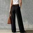 thumbnail image 6 of Qingpeng Womens Wide Leg Lounge Pants Casual Travel High Waisted Trousers Loose Fit Summer Flowy Pants with Pockets, 6 of 8