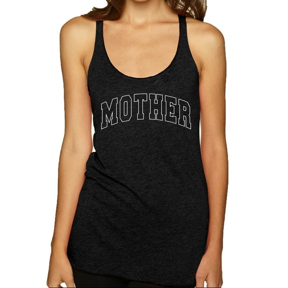Wild Bobby MOTHER Varsity Letters Women Tri-Blend Racerback Tank Top