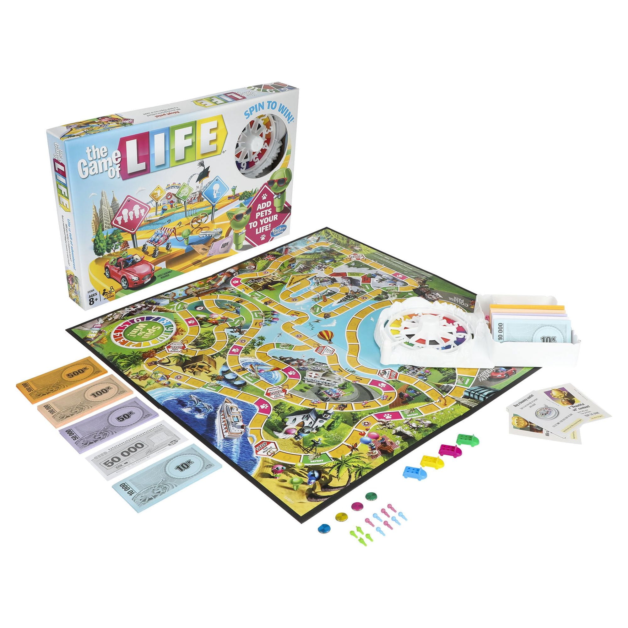 Hasbro Gaming The Game of Life Board Game, Family Games for Kids Ages 8+,  Includes 31 Careers, Family Board Games for 2-4 Players, Family Gifts