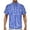 Blue, variant on HCYSFG Mens Big And Tall Plaid Shirt Windowpane Print Button Front Notch Neck Short Sleeve Relaxed Fit Casual Top Summer Dress Shirt