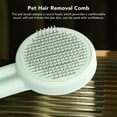 thumbnail image 5 of Pet Shedding Comb, Rounded Head Stainless Steel Needle Multipurpose Pet Hair Brush for Cats Dogs Hair Removal (Mint Green), 5 of 5