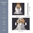 thumbnail image 2 of Yayeee Toggle Light Switch Wall Plate 2-Gang 4.56"x4.48" Decorative Outlet Cover, Yellow Halloween Dog, 2 of 7