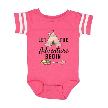 

Inktastic Let The Adventure Begin with Tent and Arrow Gift Baby Boy or Baby Girl Bodysuit