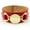 Gold Red, variant on Men Women Monogram Blank Wrap Bracelet Leather Cuff Engraved Round Snap Bracelet