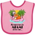 thumbnail image 3 of Inktastic Someone in Miami Loves Me Boys or Girls Baby Bib, 3 of 4