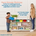 thumbnail image 4 of ECR4Kids 5+5 Cubby and Storage Mobile Cabinet with 5 Scoop Front Bins, Kids Furniture, White Wash, 4 of 9