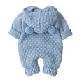 thumbnail image 2 of 1 Uds. Conjuntos mameluco tejido para bebé, niño y niña, Sudadera con capucha, suéter, mono de oso, mono de una pieza, prendas de vestir exteriores, 2 of 8