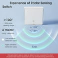 thumbnail image 3 of Tuya ZigBee 3.0 Smart Light Switch with 6M Radar Human Motion Detection Alarm Sensor No/Need Neutral Wire Switch Black, 3 of 6