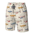 thumbnail image 5 of Naloa Striped Vintage Planes Men's Beach Shorts, Surfing shorts, Swim trunks, Quick Dry Swim Trunks for Surfing Beach Fun - XX-Large, 5 of 9