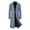 Grey, variant on Men's Winter Wool Trench Coat Long Thick Warm Anorak Solid Color Outerwear for Autumn Windproof Casual Style