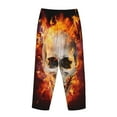 thumbnail image 5 of Kll Womens Satanic Skull Print Pajama Pants Soft Pajama Bottoms For Women Cozy Lounge Pants, 5 of 9