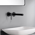 thumbnail image 4 of Sumerain Single Handle Left-Handed Matte Black Wall Mount Bathroom Faucet, Lavatory Basin Faucet, 4 of 7